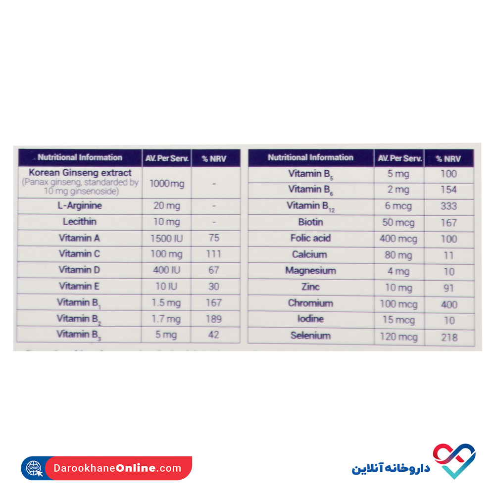 تصویر قرص جینسان سان نچرال 30 عددی